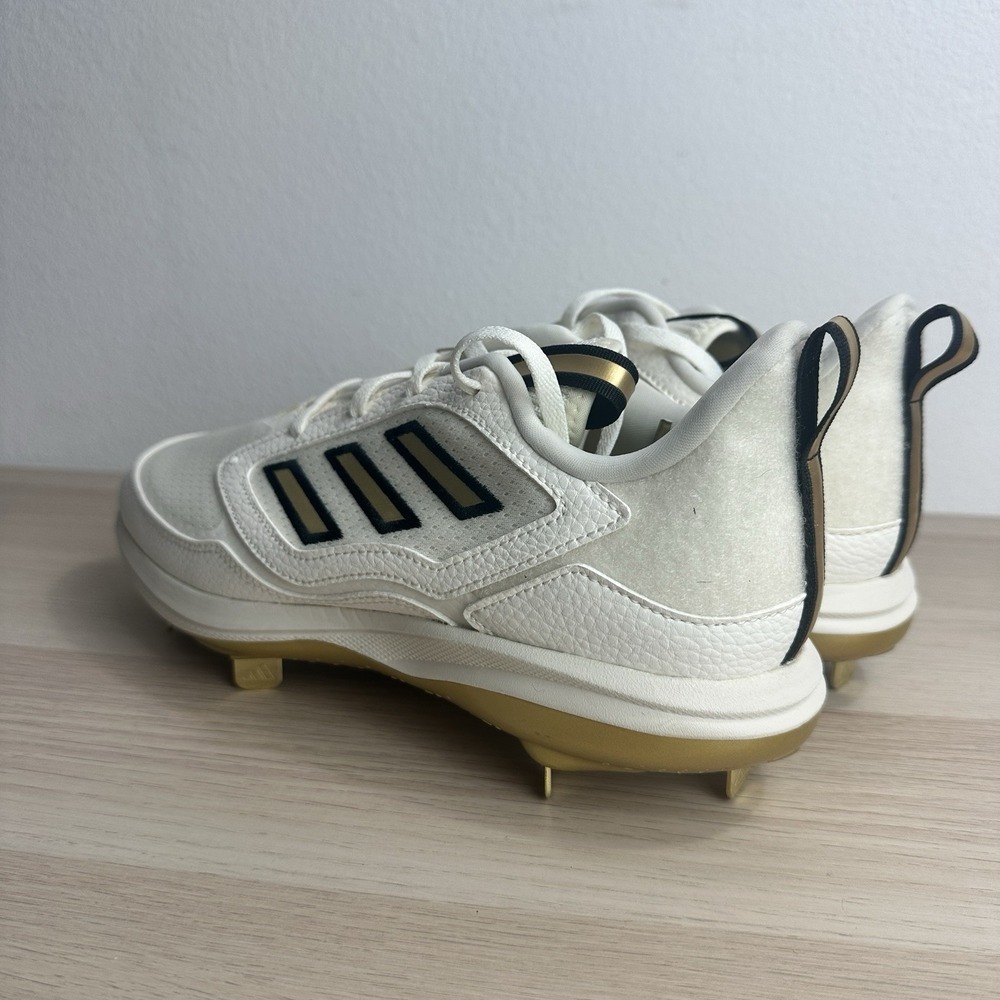 Adidas‎ Pure Hustle 3 Elite Size 9.5 Gold/white ID7638 Metal Softball Cleats NWT
